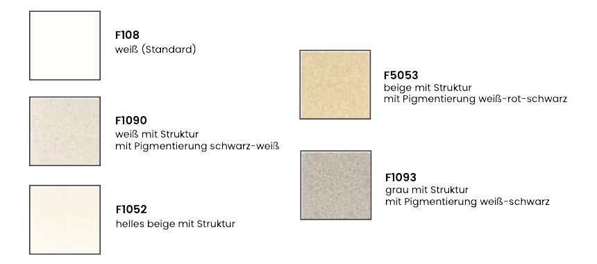 Farbpalette der Flexo Wannentür
